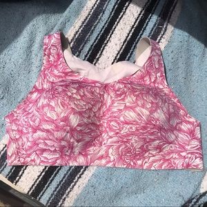 Lululemon Enlite Sports Bra 36D Pink Floral